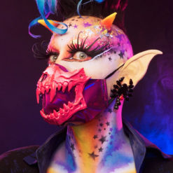 Magenta Beast Skull Face Shield