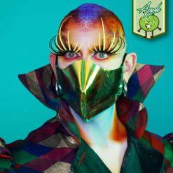 Green Apple Candy Wrapper Face Shield