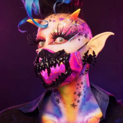 Glossy Black on Truly Truly Truly Pink Holographic BEAST