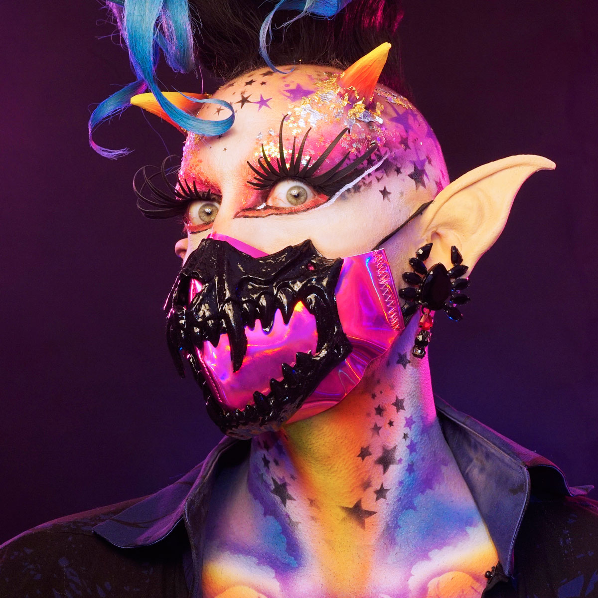 Glossy Black on Truly Truly Truly Pink Holographic BEAST