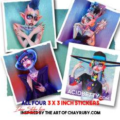 BIG HEADS Four 3x3 Inch Stickers