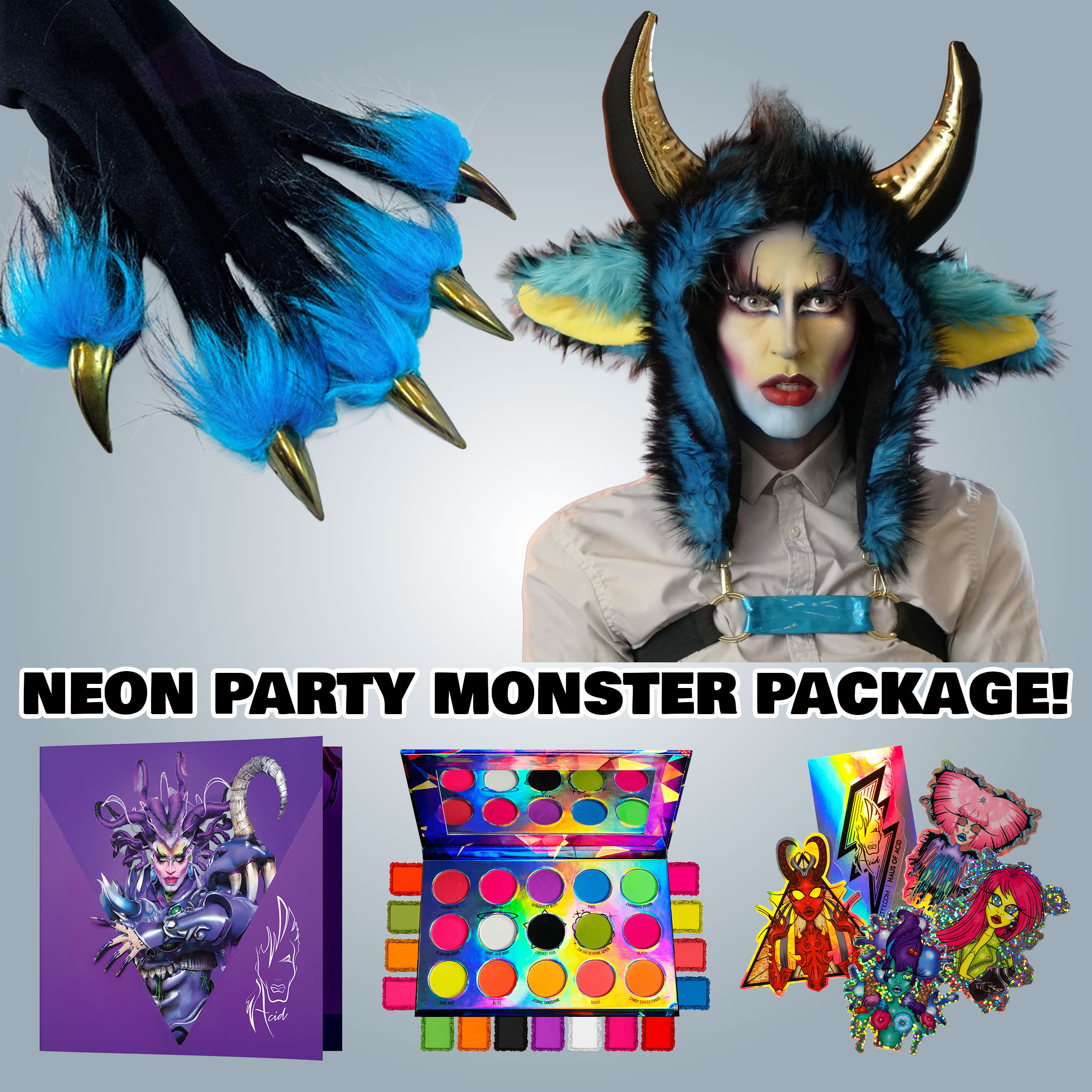 ⚡NAILZ & HOODZ PACKAGE✨ SIREN STATIC // Turquoise + Gold